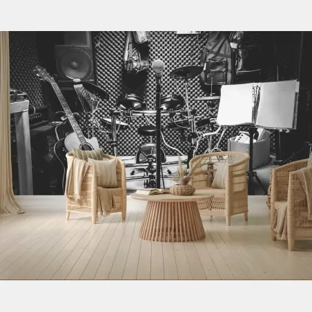 Fototapeta monochromatyczne studio muzyczne – Wallissimo®
