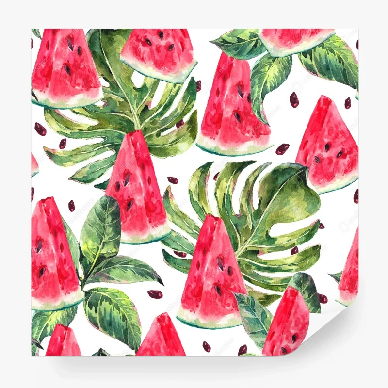 Fototapeta akwarelowy wzór z arbuzami