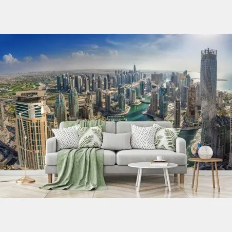 Fototapeta Dubaj Marina panorama miasta – Wallissimo®