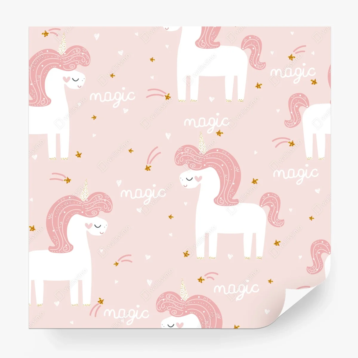 Fototapeta magiczny różowy wzór jednorożca – Wallissimo® Fototapeta magiczny różowy wzór jednorożca – Wallissimo®