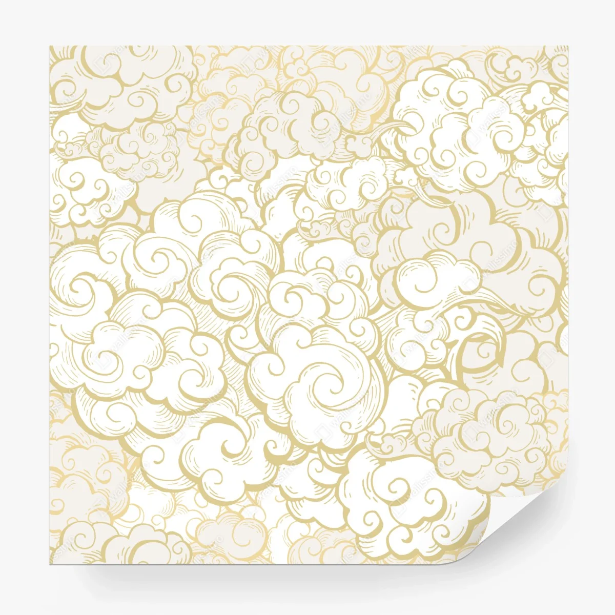 Fototapeta ornamentalny złoty wzór chmur – Wallissimo®