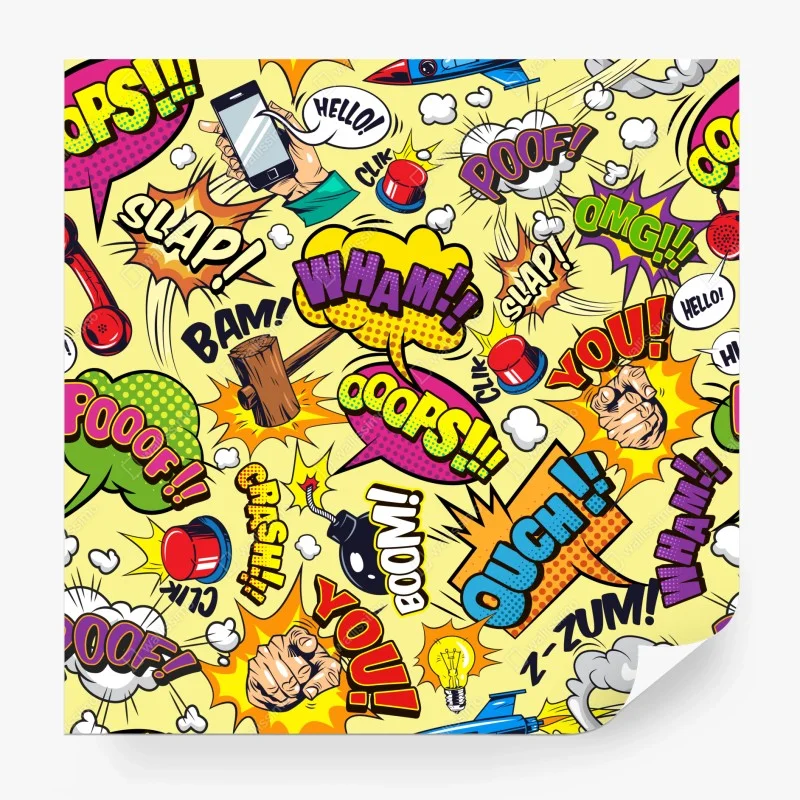 Fototapeta retro kolaż komiksowy w stylu pop-art