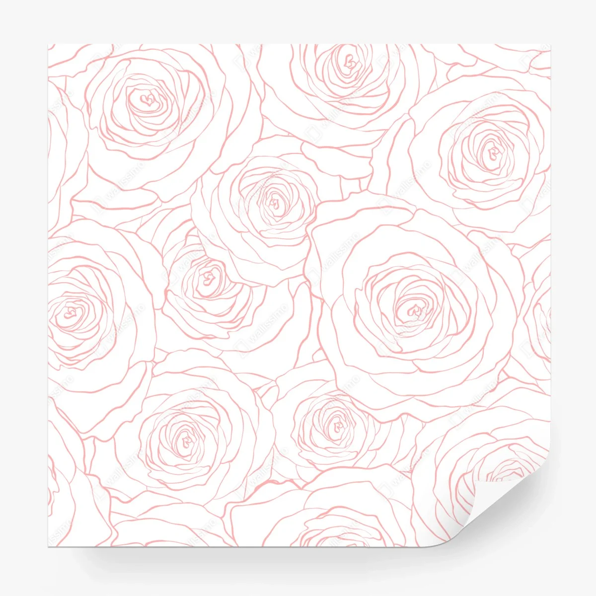 Fototapeta delikatny wzór różowych róż – Wallissimo®
