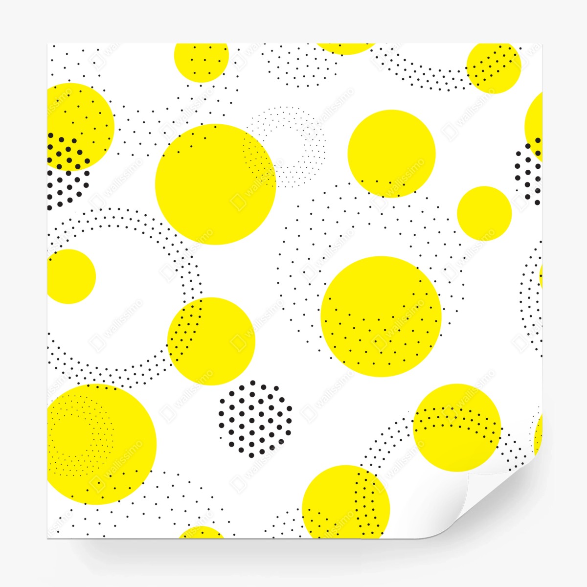Fototapeta jasny żółty wzór w kropki do pokoju – Wallissimo®