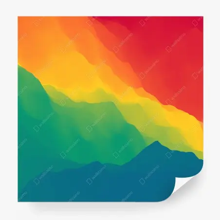 Fototapeta żywy warstwowy gradient górski – Wallissimo®