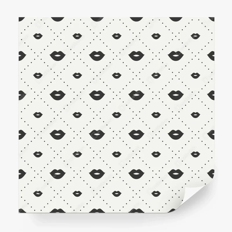 Fototapeta minimalistyczny monochromatyczny wzór ust