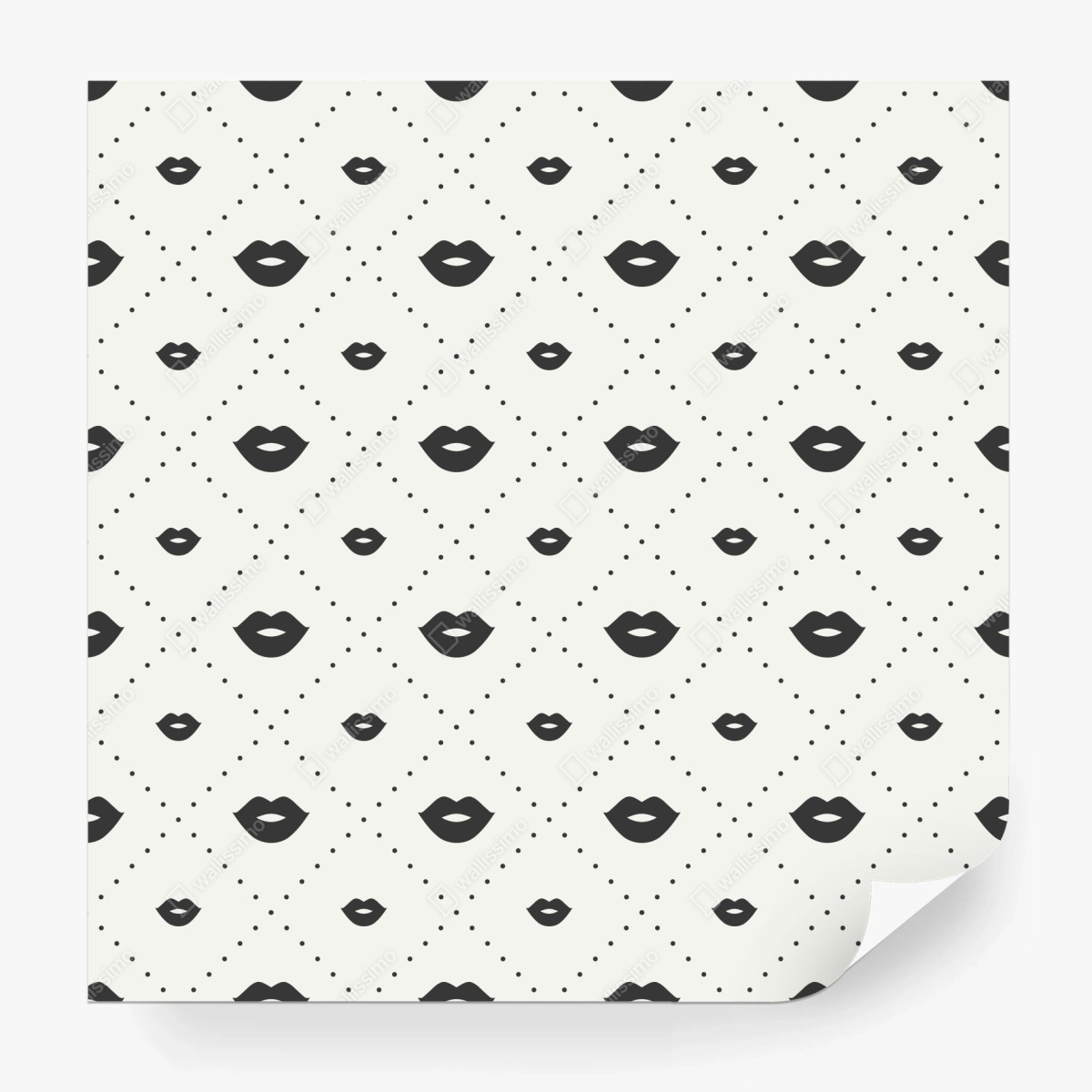 Fototapeta minimalistyczny monochromatyczny wzór ust – Wallissimo®