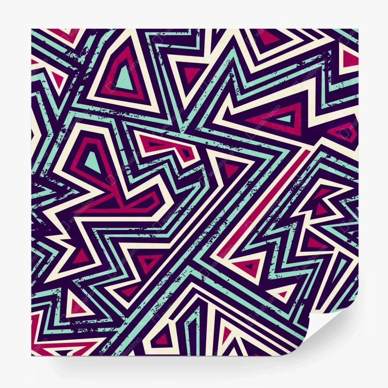 Fototapeta odważny geometryczny wzór z trójkątami