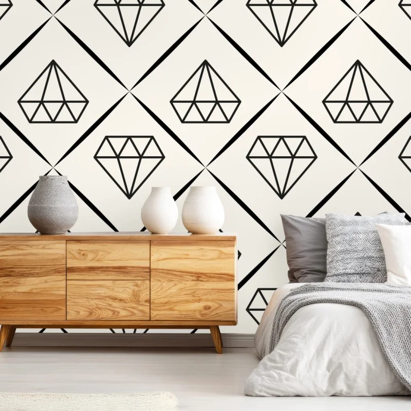 Fototapeta geometryczny wzór z diamentami