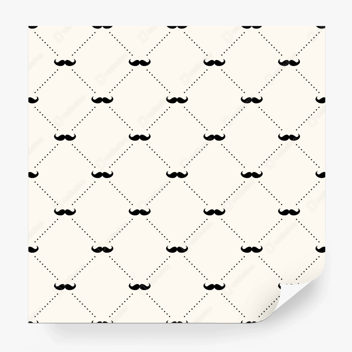 Fototapeta zabawny wzór z wąsami – Wallissimo®