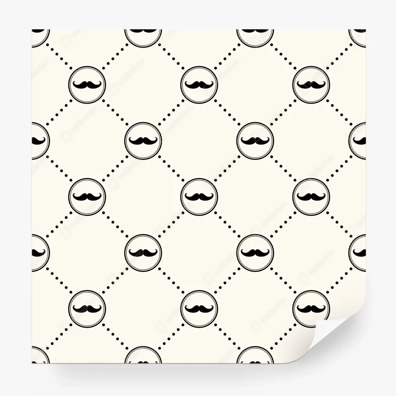 Fototapeta zabawny wzór wąsów