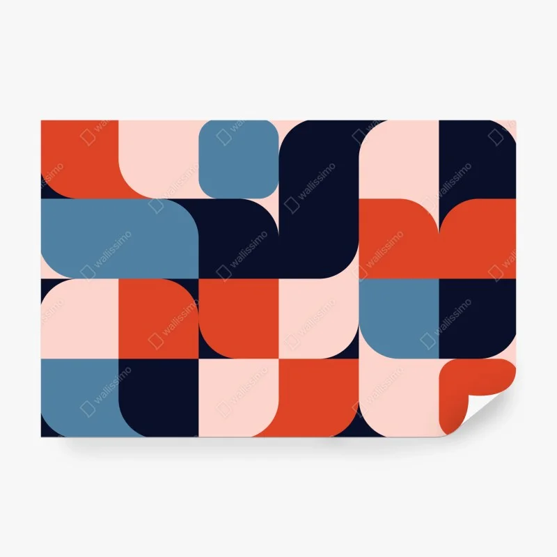 Fototapeta odważny geometryczny wzór retro