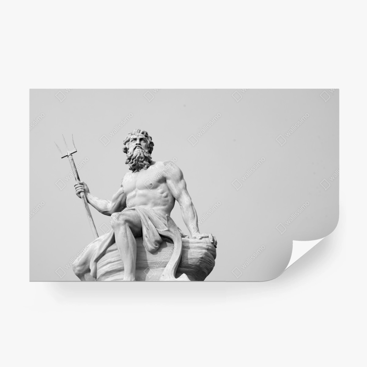Fototapeta Neptun klasyczny posąg w monochromie – Wallissimo®