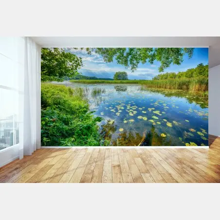 Fototapeta lato nad jeziorem w Mazurach – Wallissimo®