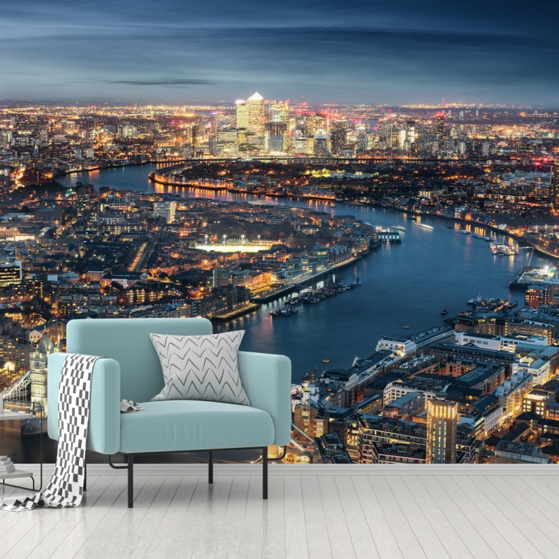 Fototapeta nocna panorama Londynu