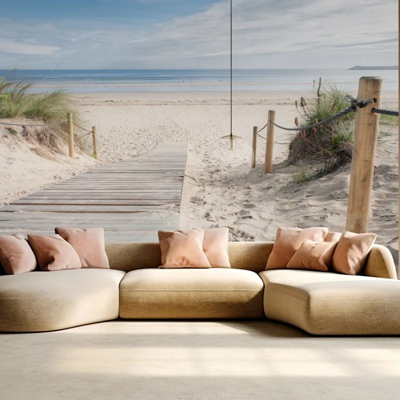 Fototapeta spokojny pomost na plażę