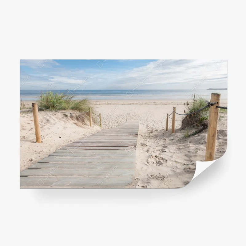 Fototapeta spokojny pomost na plażę