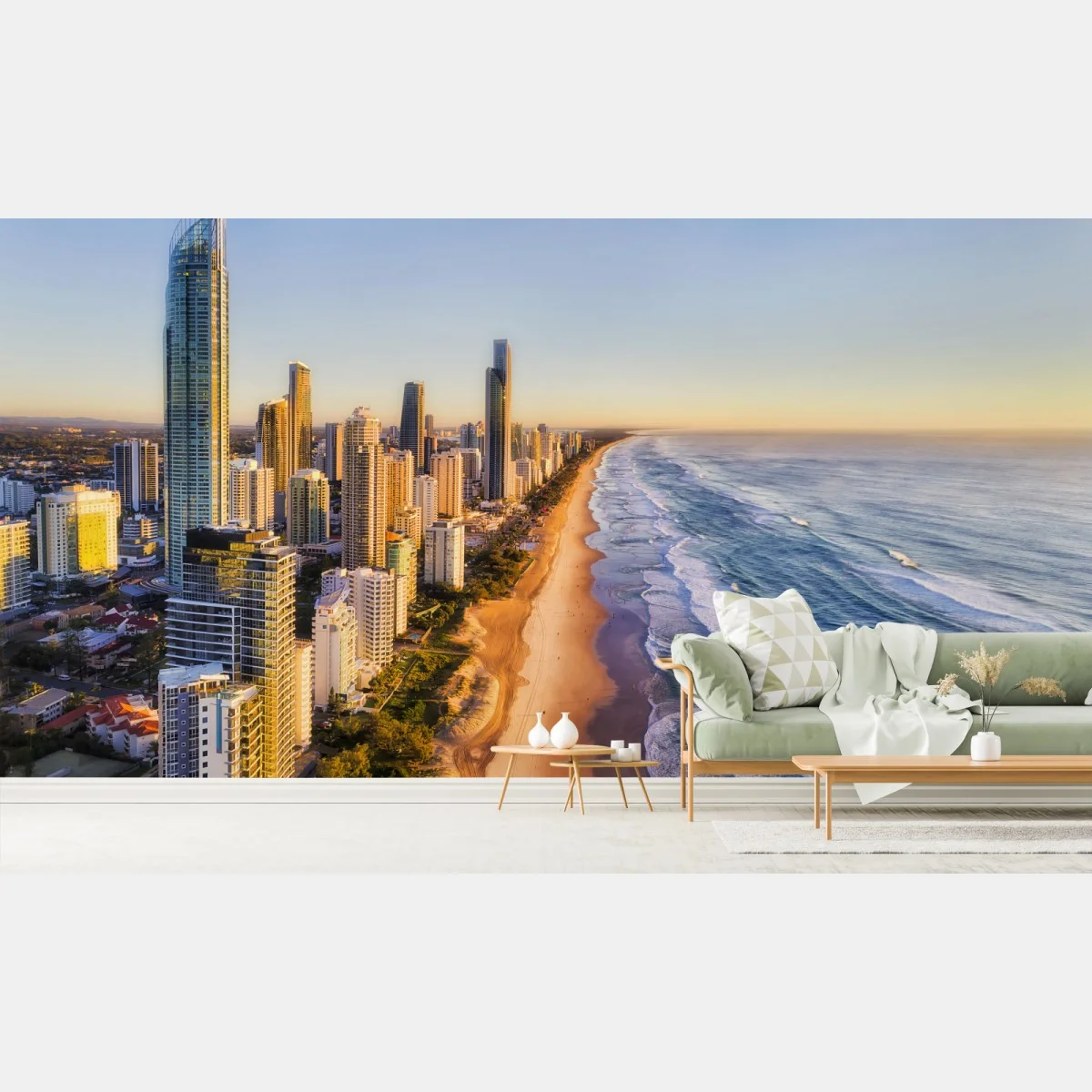 Fototapeta wschód słońca nad Surfers Paradise – Wallissimo® Fototapeta wschód słońca nad Surfers Paradise – Wallissimo®