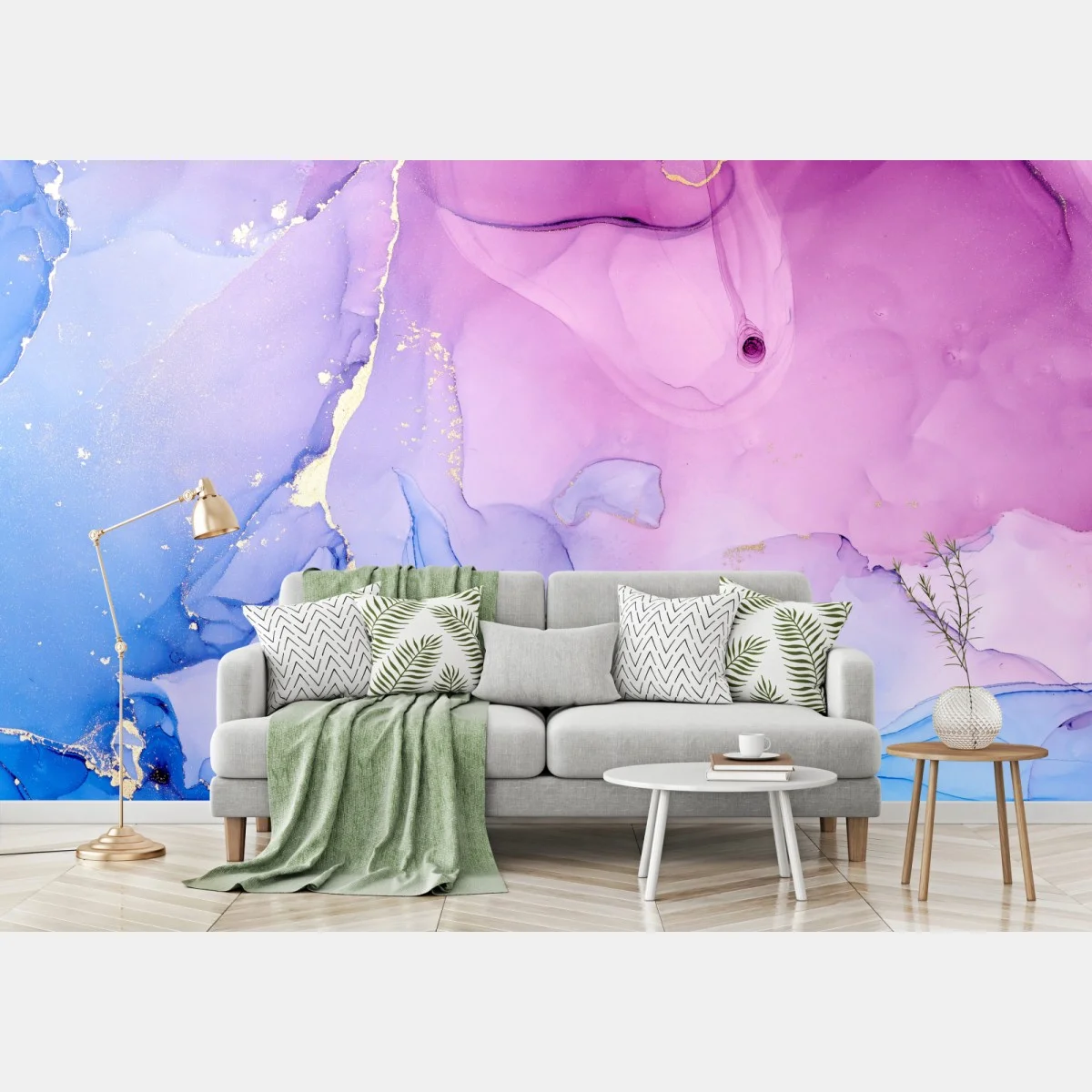Fototapeta różowo-niebieski marmur abstrakcyjny – Wallissimo® Fototapeta różowo-niebieski marmur abstrakcyjny – Wallissimo®