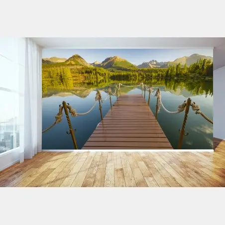 Fototapeta pomost nad jeziorem Strbske Pleso – Wallissimo®