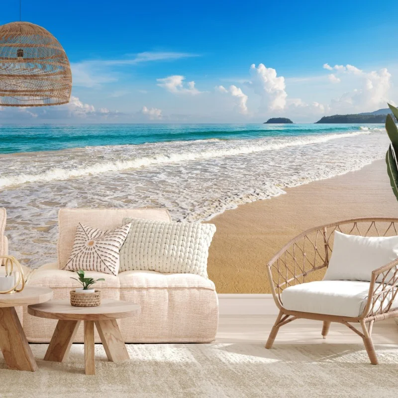 Fototapeta plaża Karon, Phuket: spokojne morze