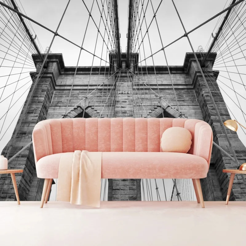 Fototapeta monochromatyczny most wiszący w perspektywie