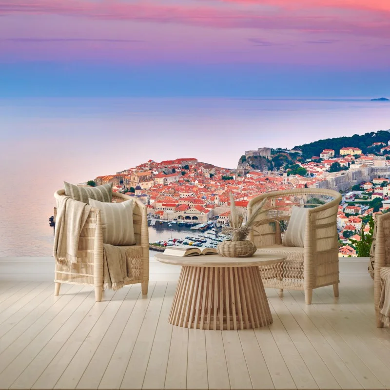 Fototapeta Dubrownik stare miasto o zachodzie słońca