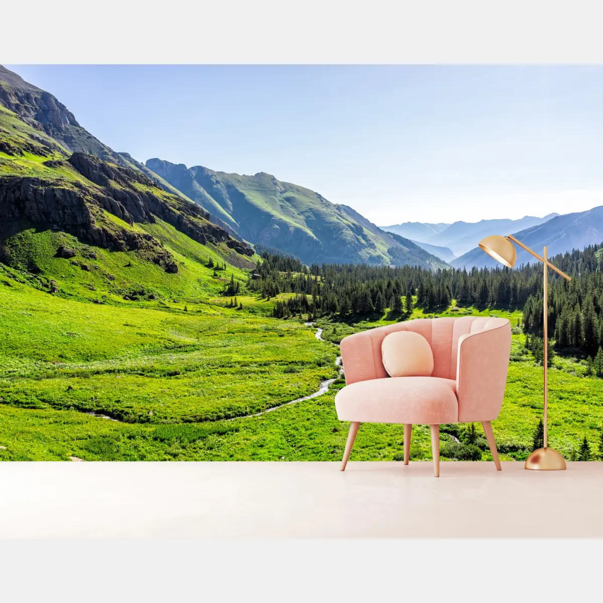 Fototapeta spokojna alpejska dolina – Wallissimo®