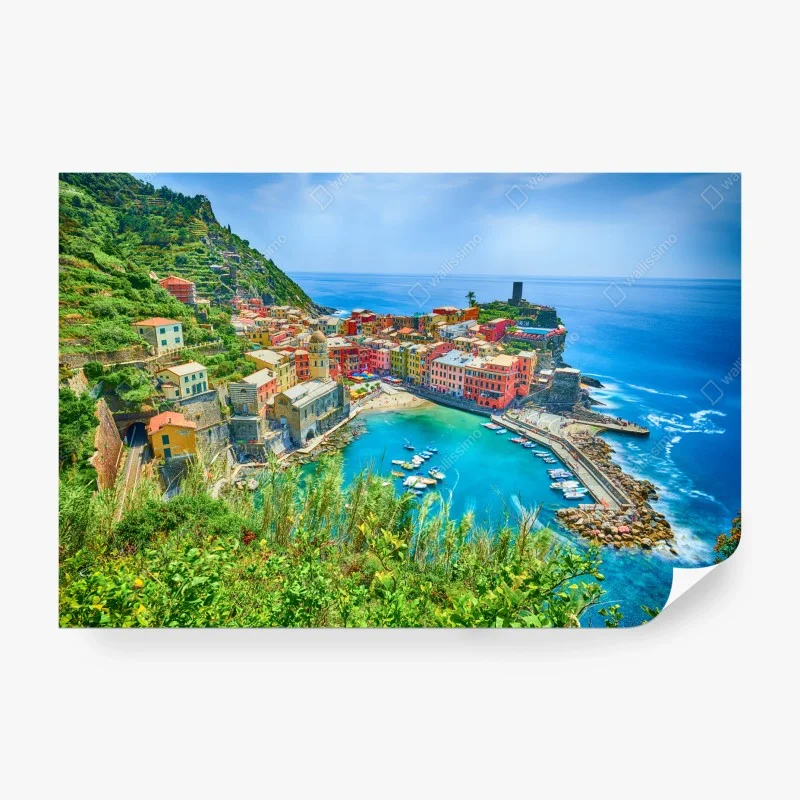 Fototapeta Vernazza kolorowa wioska nadmorska, Włochy