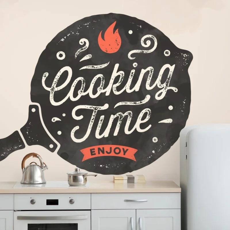 Fototapeta cooking time retro dekoracja kuchenna