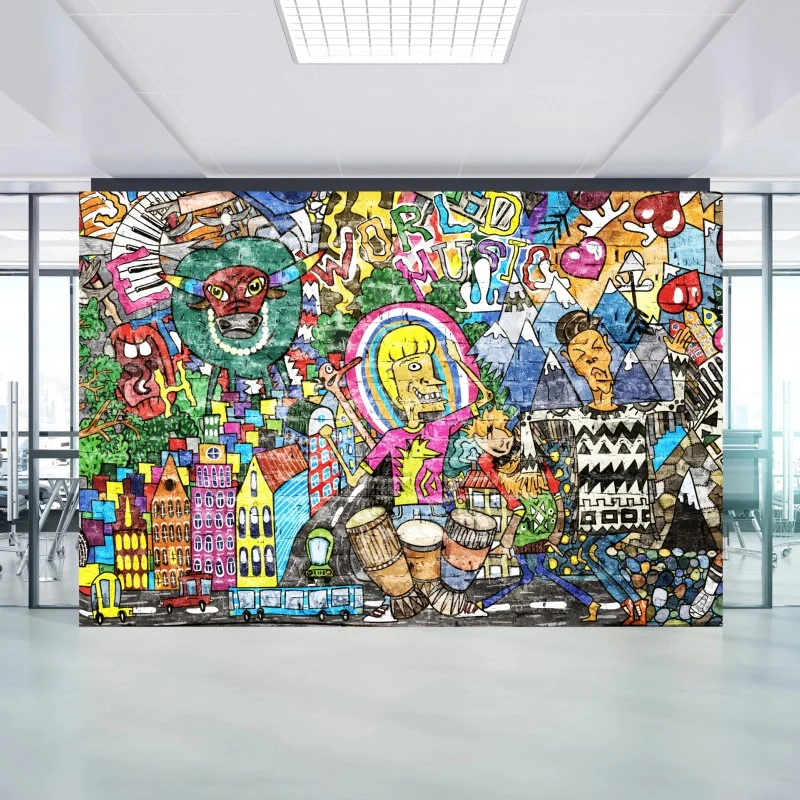 Fototapeta kolorowy mural uliczny