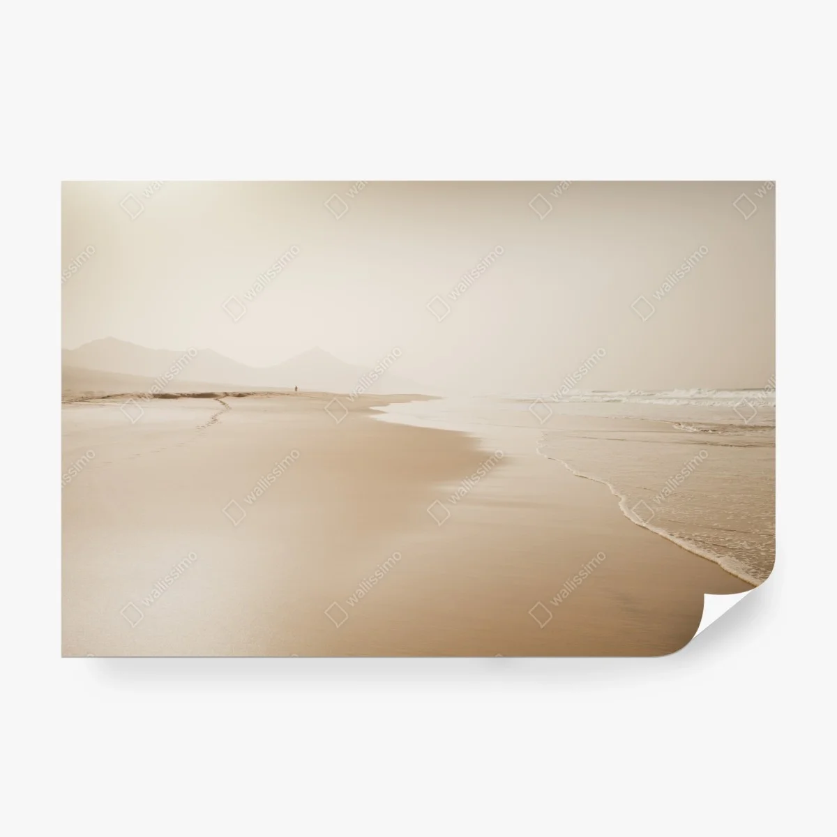 Fototapeta spokojna sepiowa plaża – Wallissimo®
