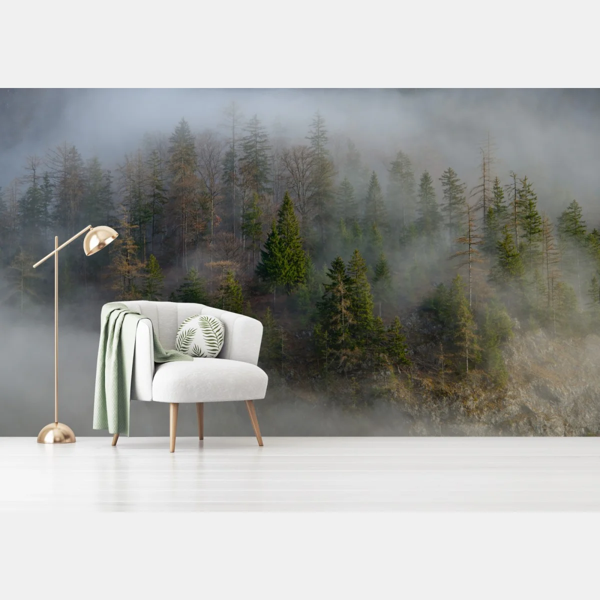 Fototapeta mglisty górski las – Wallissimo® Fototapeta mglisty górski las – Wallissimo®