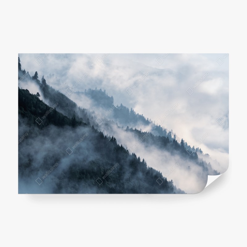 Fototapeta mglista górska panorama