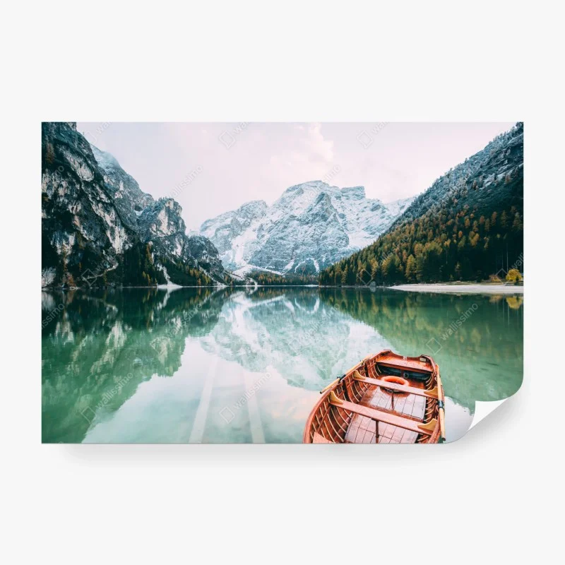 Fototapeta spokojne odbicia na jeziorze Pragser Wildsee