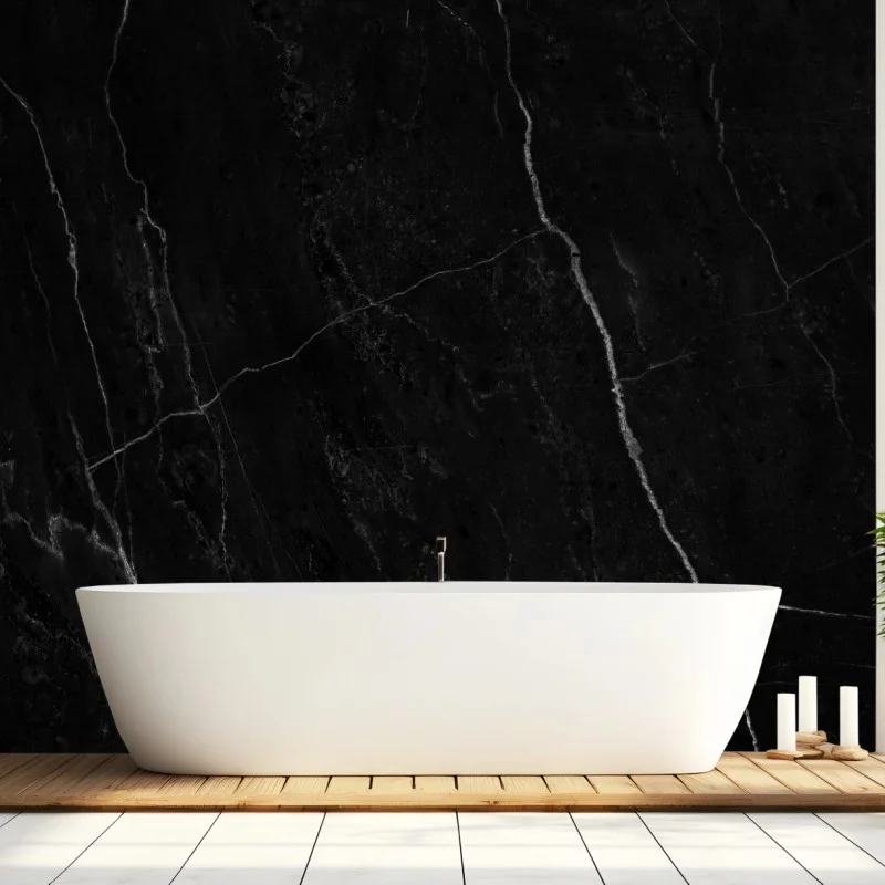 Fototapeta czarny marmur z białymi żyłkami