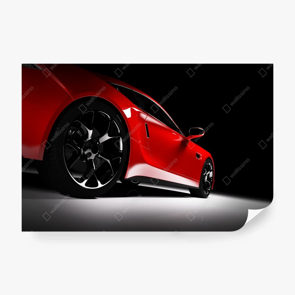Fototapeta zbliżenie czerwonego samochodu sportowego – Wallissimo® Fototapeta zbliżenie czerwonego samochodu sportowego – Wallissimo®