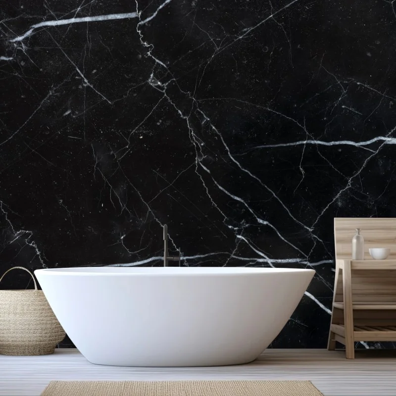 Fototapeta czarny marmur marquina do nowoczesnych wnętrz