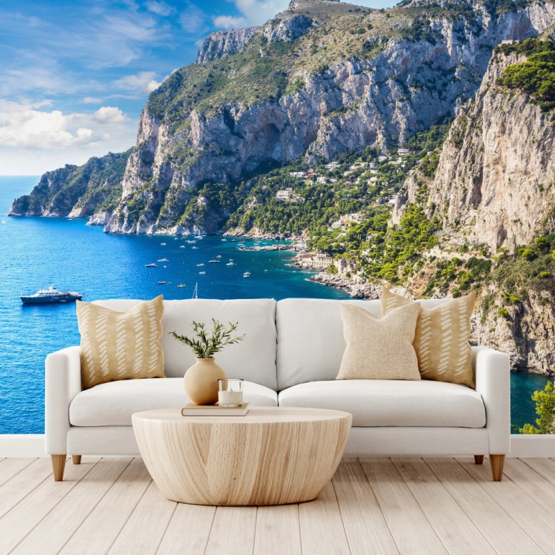 Fototapeta Capri letnie wybrzeże i klify