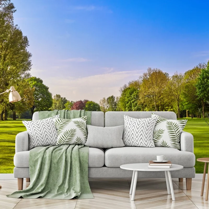 Fototapeta słoneczna panorama parku miejskiego