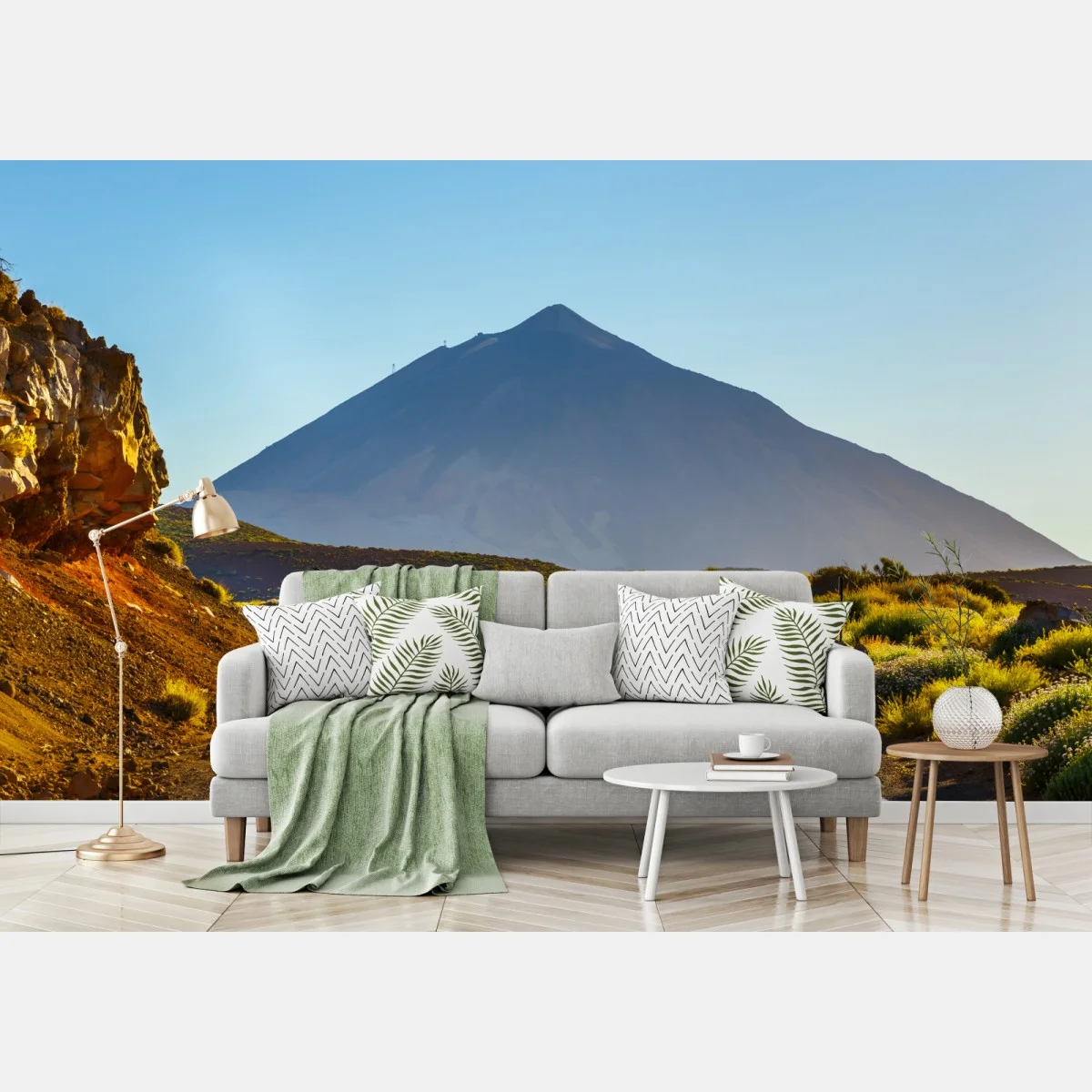 Fototapeta słoneczna droga prowadząca do wulkanu – Wallissimo® Fototapeta słoneczna droga prowadząca do wulkanu – Wallissimo®