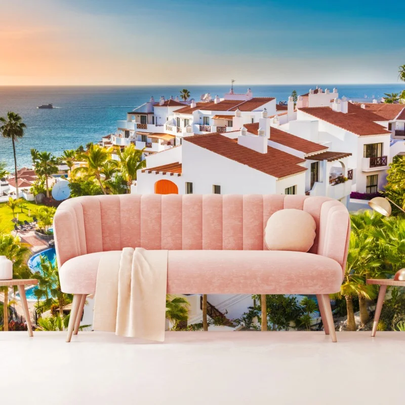 Fototapeta zachód słońca nad Puerto de Santiago, Teneryfa