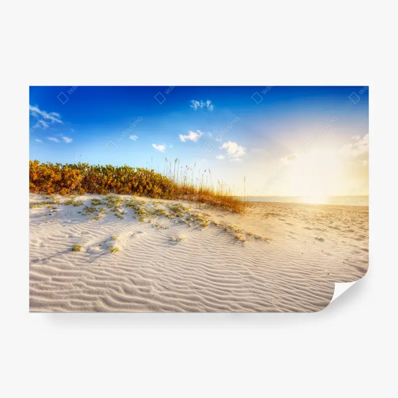 Fototapeta zachód słońca nad wydmami Grace Bay