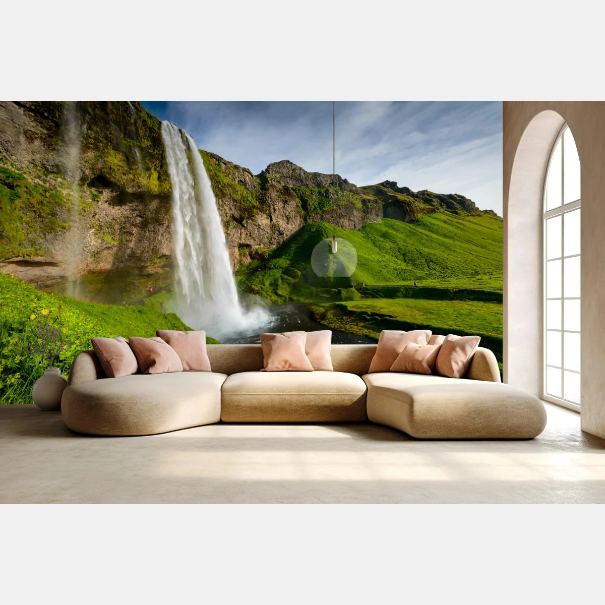 Fototapeta Seljalandsfoss wodospad na Islandii – Wallissimo® Fototapeta Seljalandsfoss wodospad na Islandii – Wallissimo®