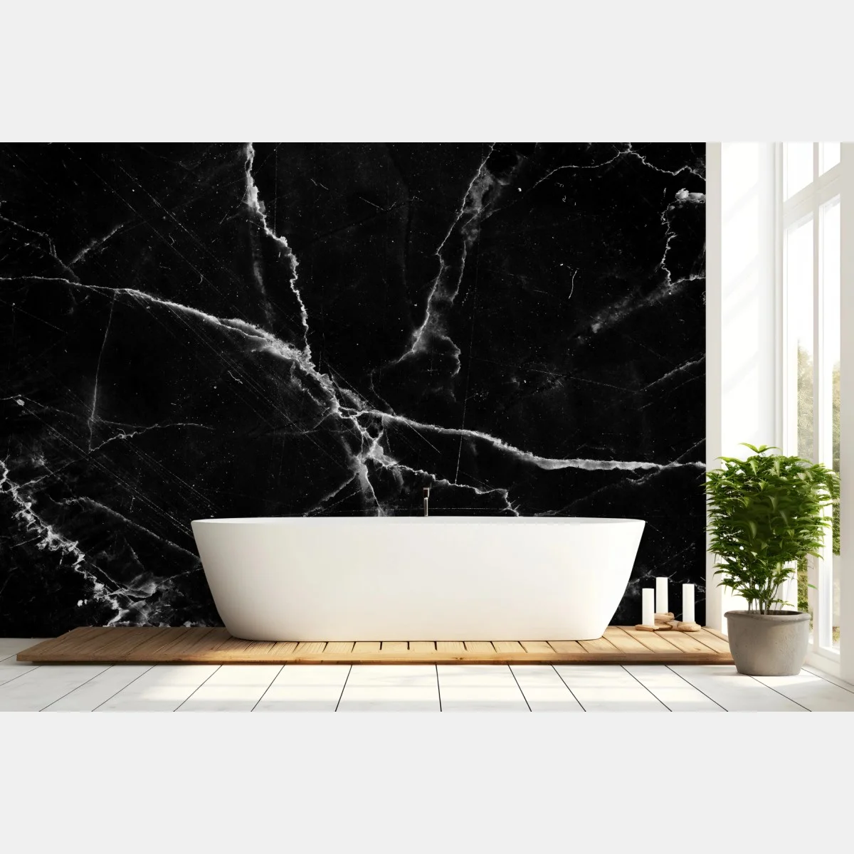 Fototapeta czarny marmur z żyłami – Wallissimo® Fototapeta czarny marmur z żyłami – Wallissimo®