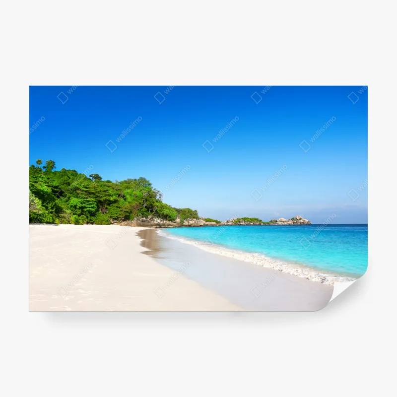 Fototapeta tropikalna plaża z białym piaskiem