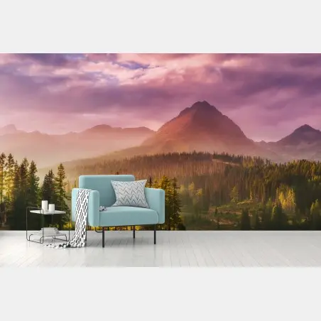 Fototapeta zachód słońca nad Štrbské Pleso – Wallissimo®