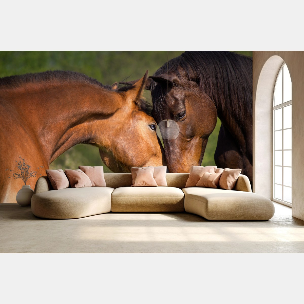 Fototapeta delikatne objęcie koni – Wallissimo®