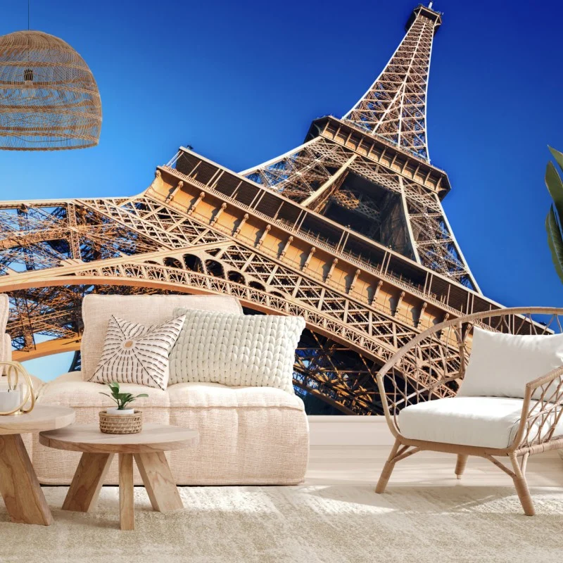 Fototapeta Wieża Eiffla z bliska w Paryżu