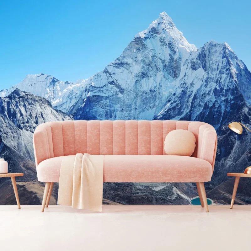 Fototapeta majestatyczny ośnieżony szczyt górski